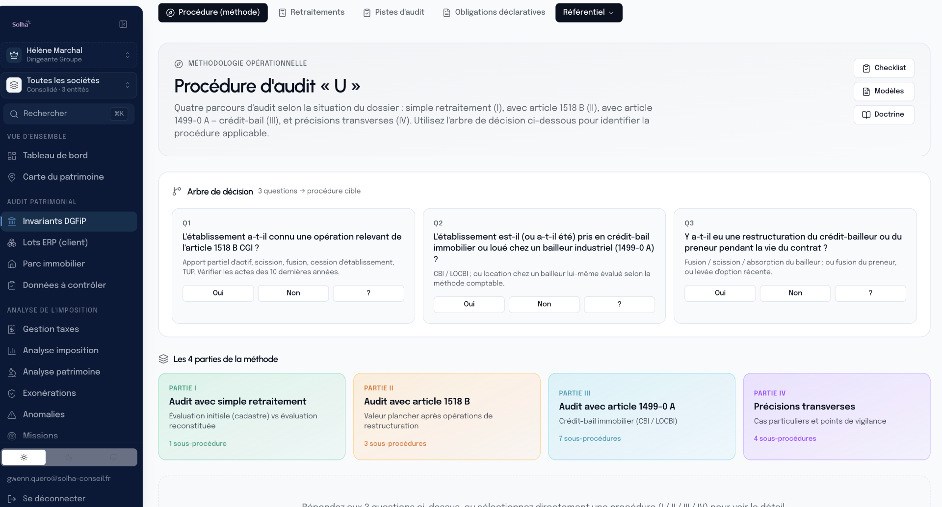 Solha — Procédure d'audit industriel